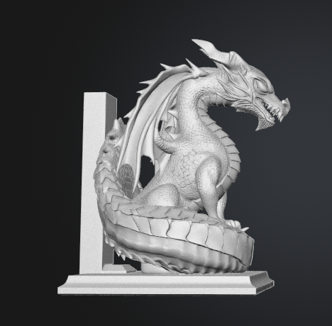 Dragon bookend STL 3D printable model