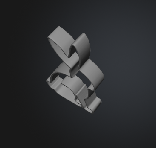 Easter bunny cookie cutter STL