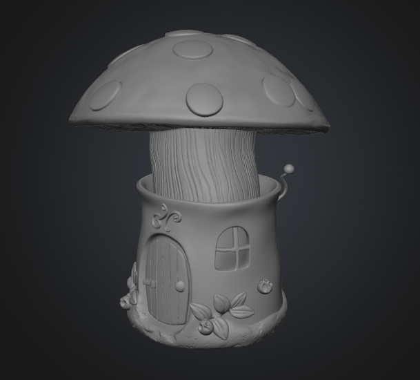 Fairy mushroom house STL file