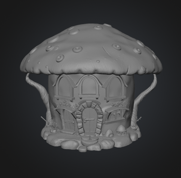 Fantasy mushroom house STL