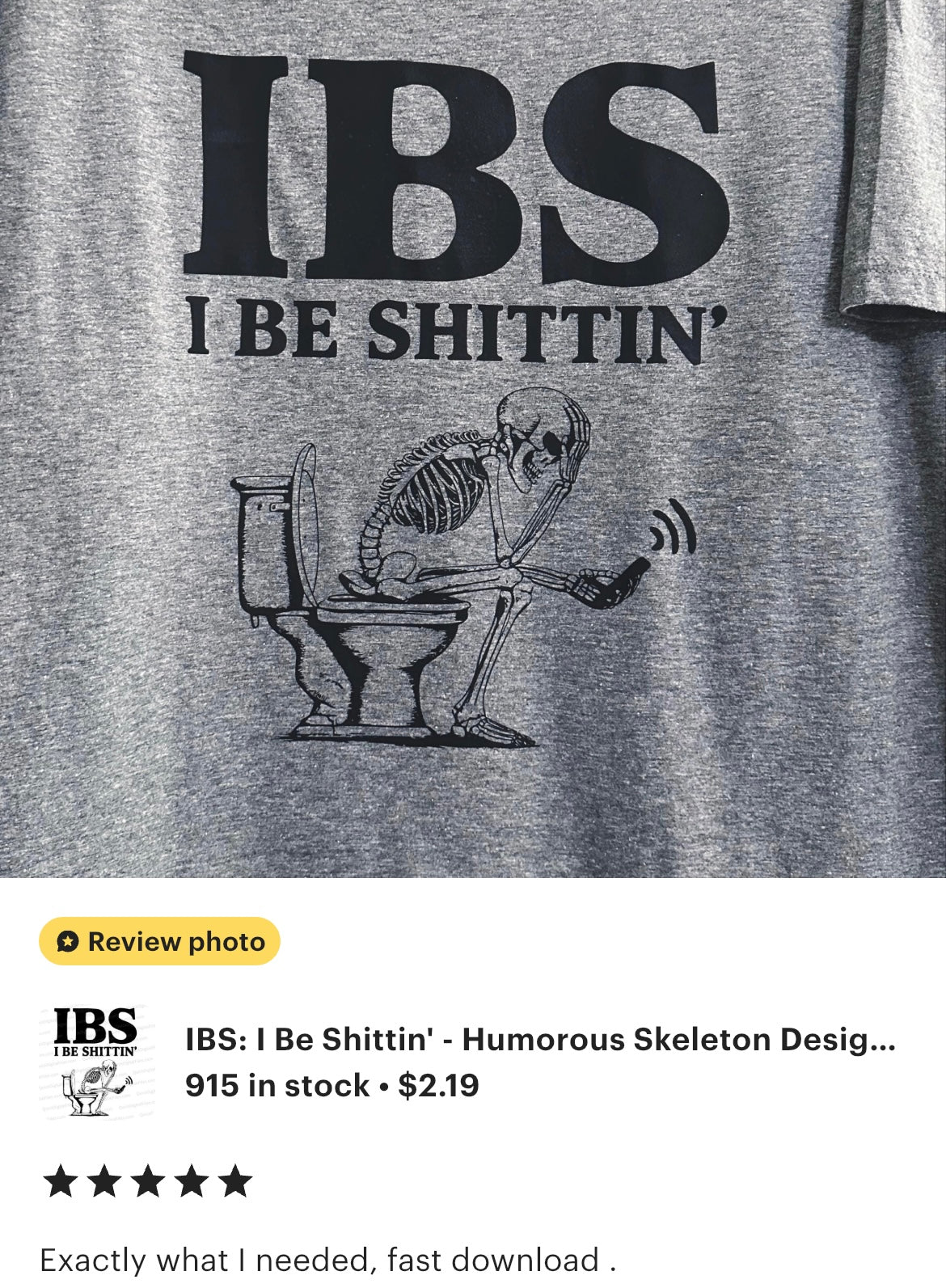 IBS - I Be Shittin: PNG SVG JPEG PDF