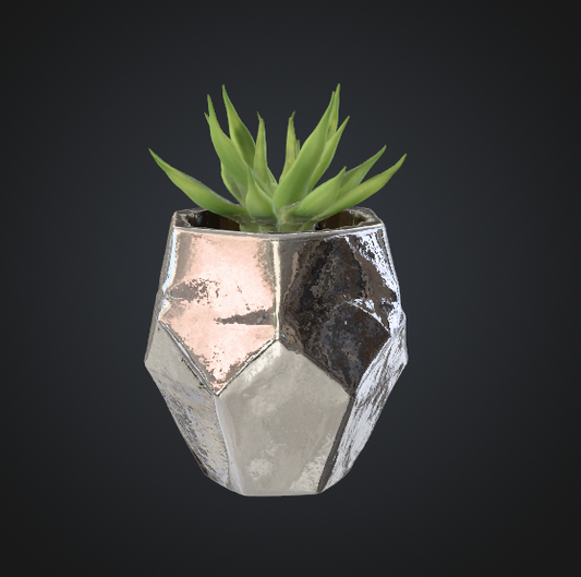 Geometric succulent planter STL file