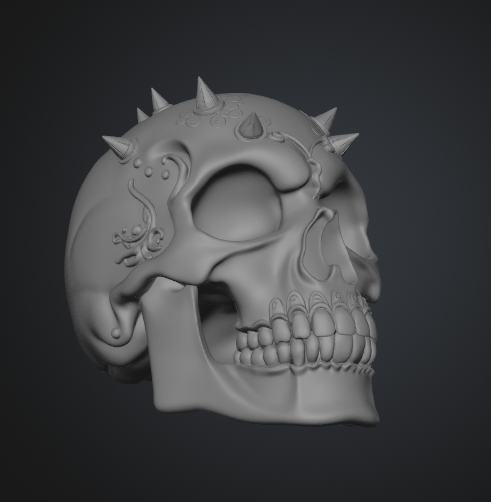 Gothic skull 3D model