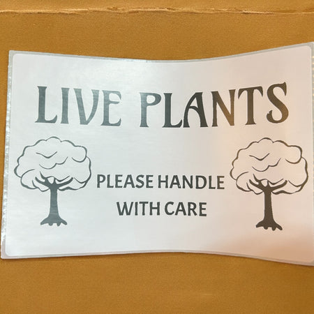 Printable live plants handle with care label SVG
