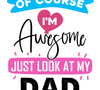 Colorful awesome dad tribute graphic download.