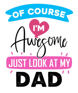 Colorful awesome dad tribute graphic download.