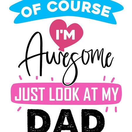 Colorful awesome dad tribute graphic download.