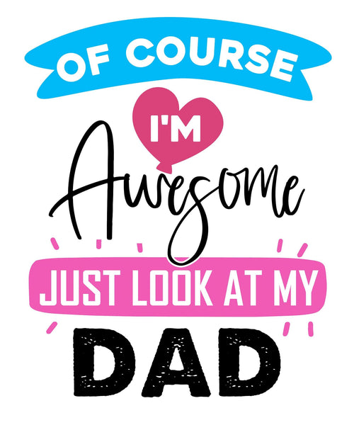 Colorful awesome dad tribute graphic download.