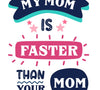 "Athletic mom speed challenge" graphic design.