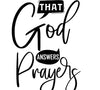 "I Am Proof God Answers Prayers baby onesie design"