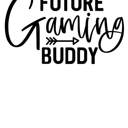 Future Gaming Buddy black and white baby onesie design