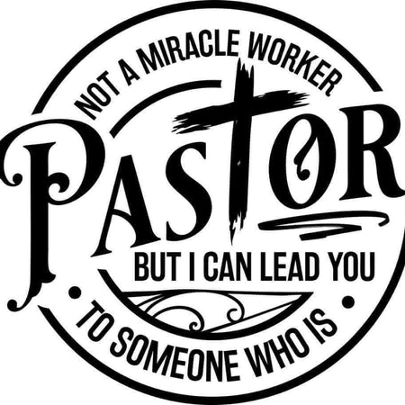 Not a Miracle Worker Pastor black and white silhouette for Christian shirts