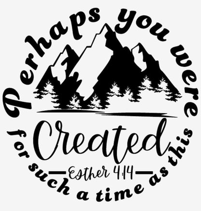 Esther 4:14 silhouette graphic for inspirational projects