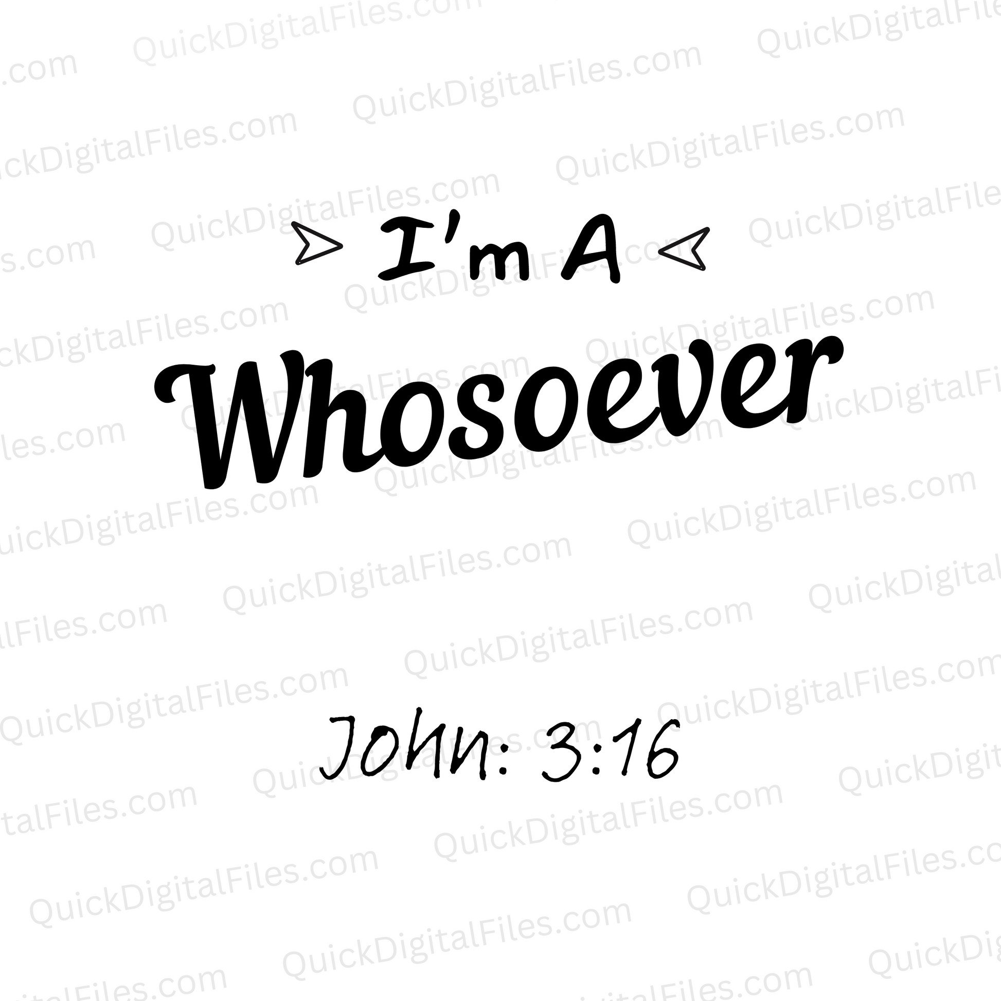 "I'm a Whosoever John 3:16 inspired text graphic SVG/PDF/PNG."