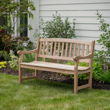 PDF guide for building an outdoor wooden bench.
