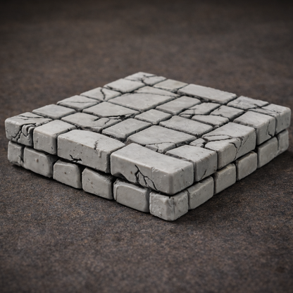 Modular Dungeon Floor Tile 3D Print – 28mm Stone STL GLB OBJ