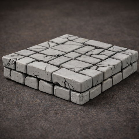 Modular Dungeon Floor Tile 3D Print – 28mm Stone STL GLB OBJ