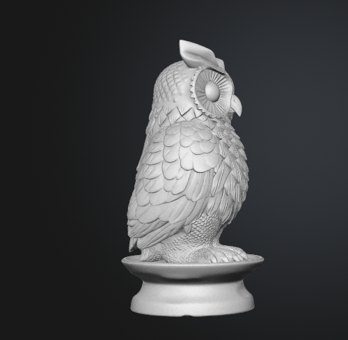 Owl sculpture GLB model