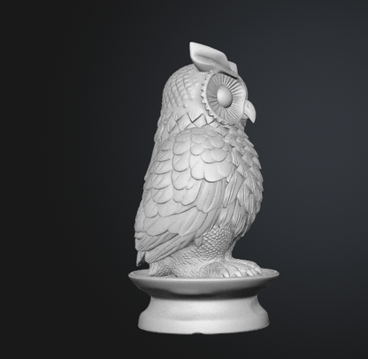 Owl sculpture GLB model