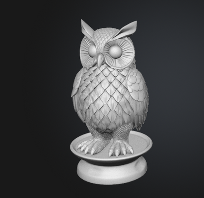 Owl statue STL 3D printable model