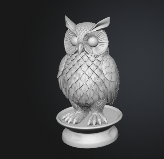 Owl statue STL 3D printable model