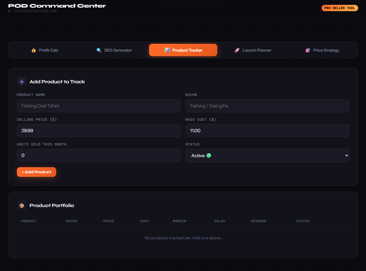 POD niche research planner for print on demand sellers