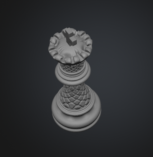 Printable king chess piece STL