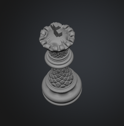 Printable king chess piece STL