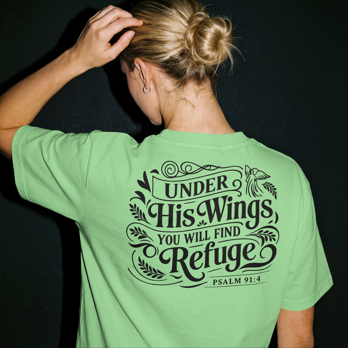 Under His Wings You Will Find Refuge: PNG JPEG PDF SVG