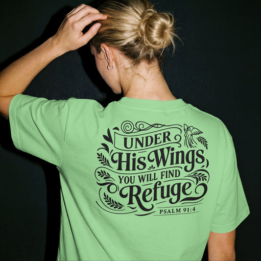 Under His Wings You Will Find Refuge: PNG JPEG PDF SVG