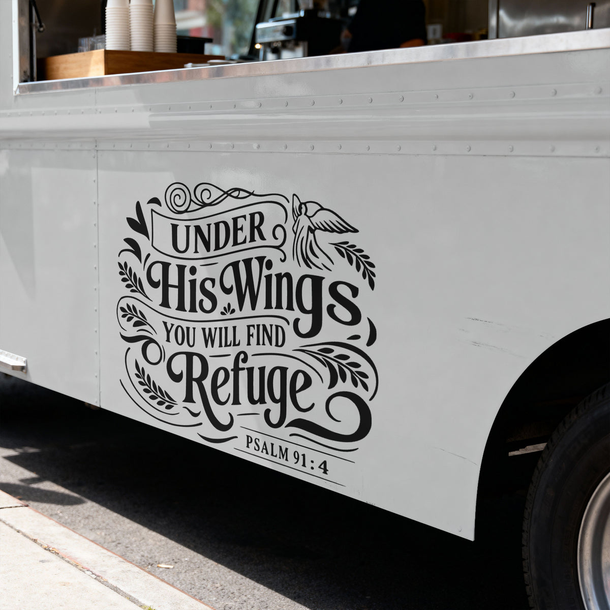 Under His Wings You Will Find Refuge: PNG JPEG PDF SVG