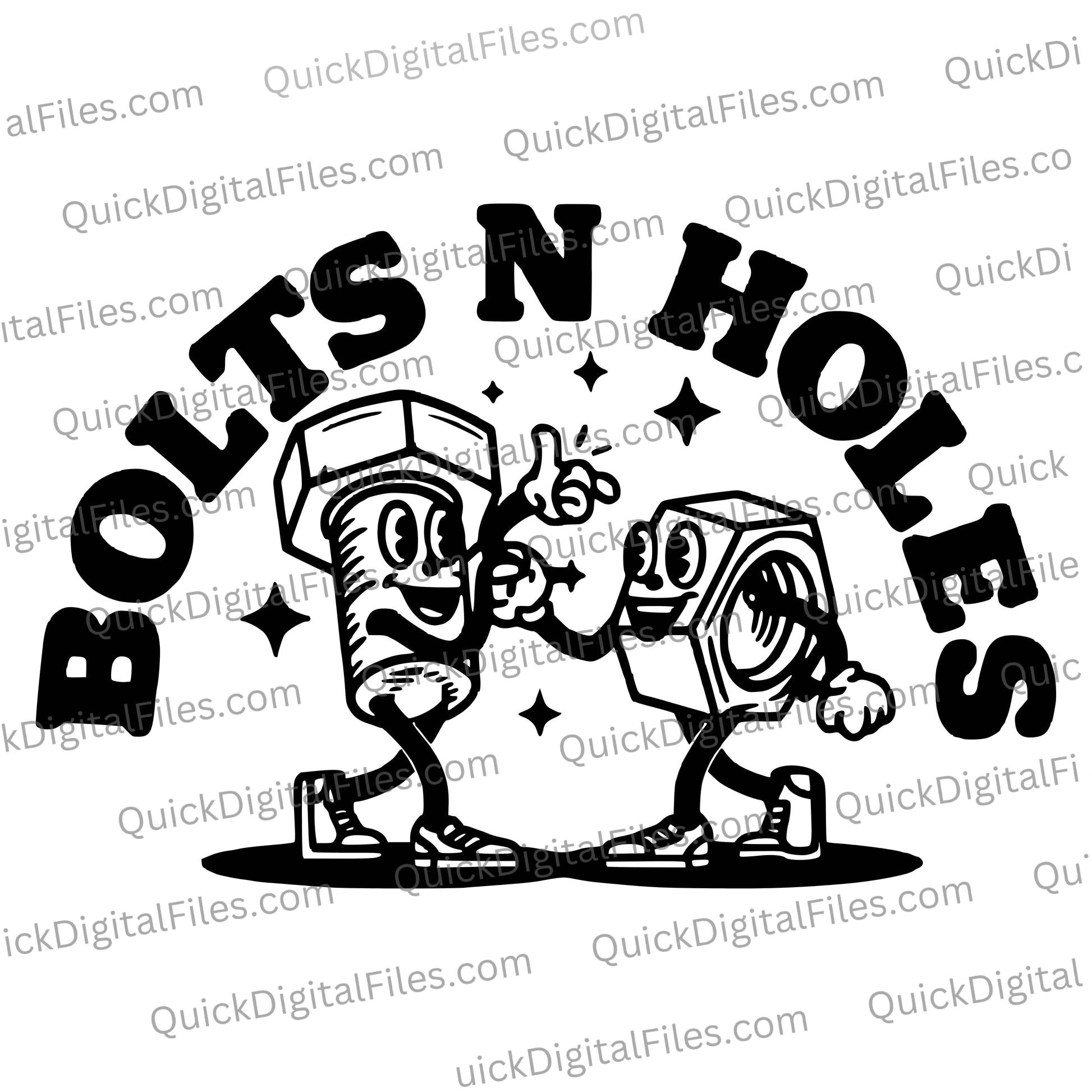 Bolts N Holes SVG funny construction design