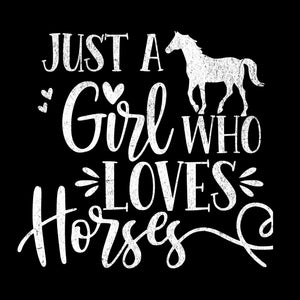 Just a Girl Who Loves Horses SVG with Distressed Style
