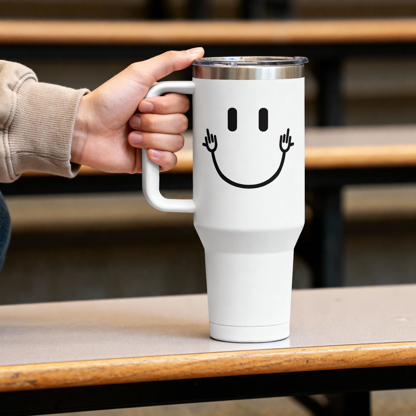 Funny Middle Finger Smiley Face: SVG PNG JPEG PDF