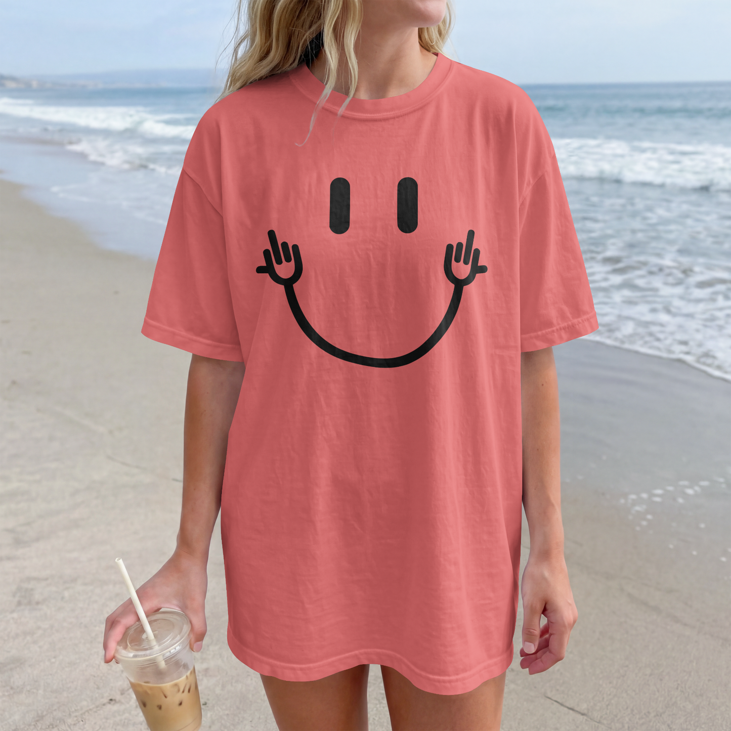 Funny Middle Finger Smiley Face: SVG PNG JPEG PDF
