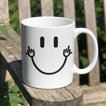Funny Middle Finger Smiley Face: SVG PNG JPEG PDF