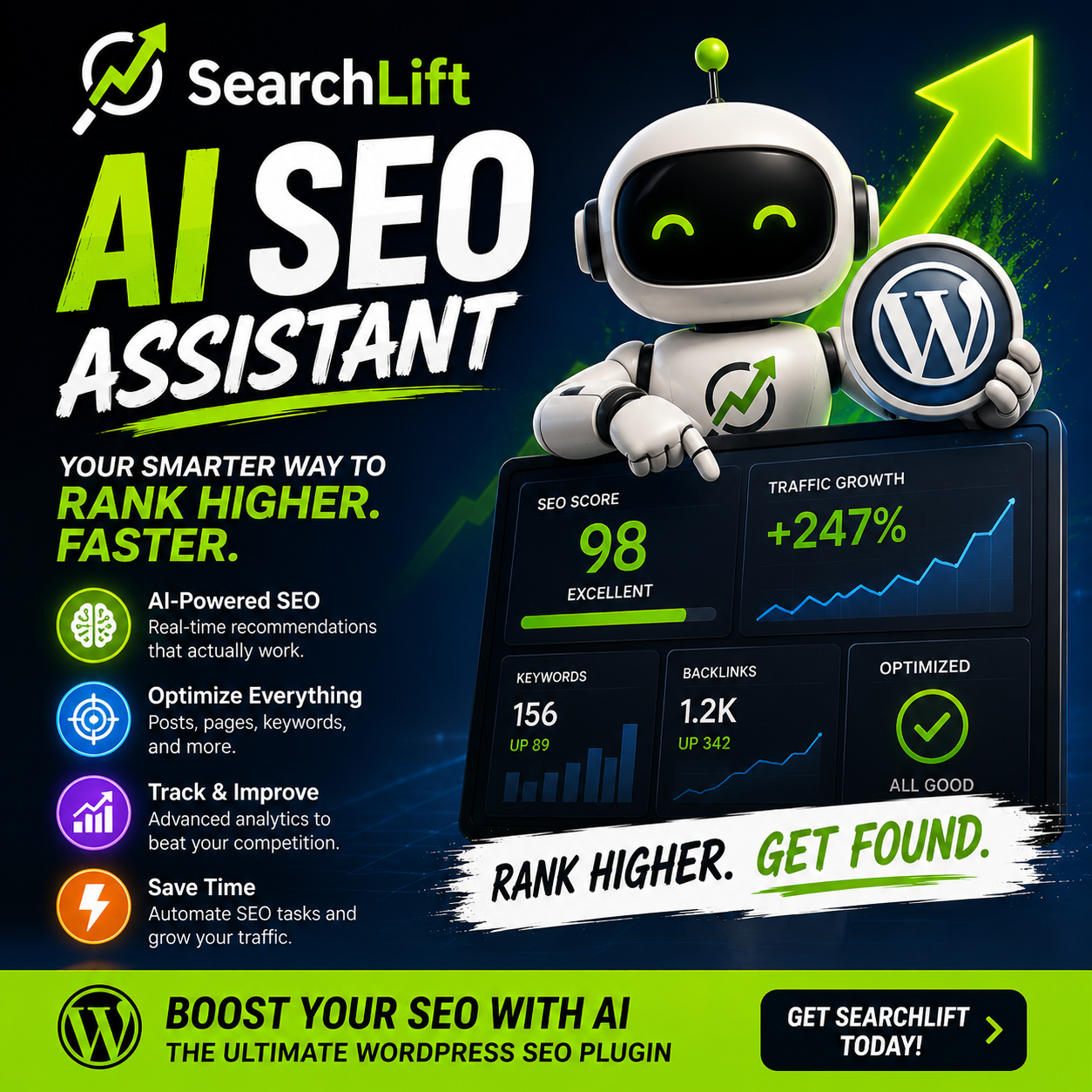 SearchLift AI for WordPress | Google Search Console SEO Tool
