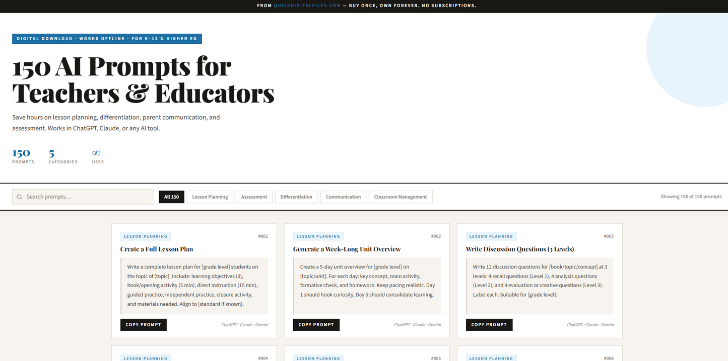 Searchable AI prompts for therapists and coaches