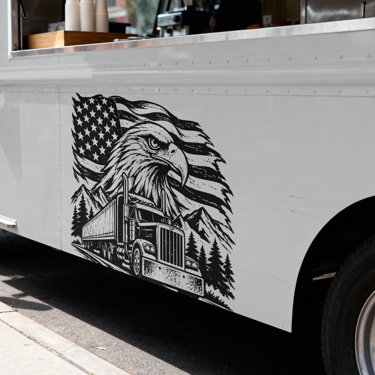 Semi truck SVG for Cricut and laser engraving