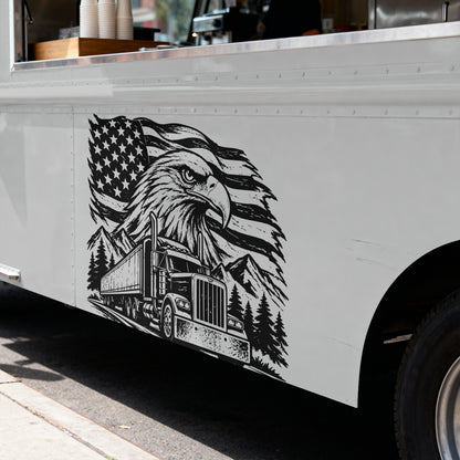 Semi truck SVG for Cricut and laser engraving