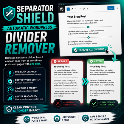 Separator Shield | Remove AI Divider Lines in WordPress