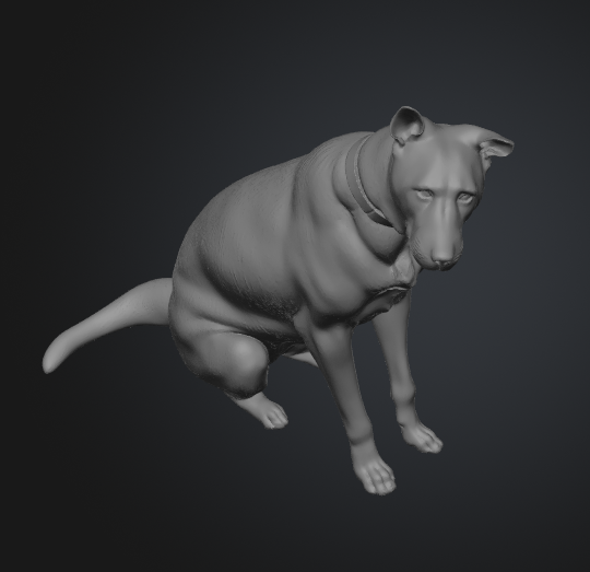 Sitting dog STL file