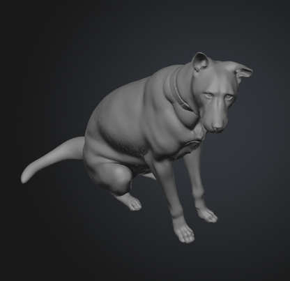 Sitting dog STL file