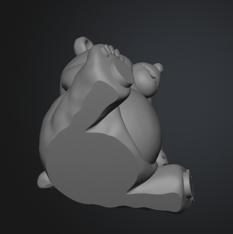 Sitting teddy bear STL