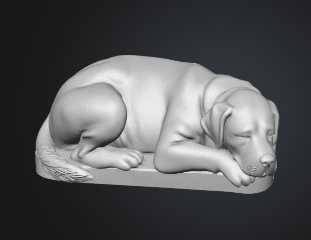 Sleeping Labrador door stop STL model