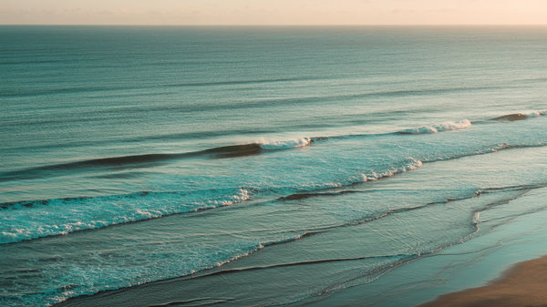 Smooth Ocean Waves Rolling Forward – 6s Calming Stock Video