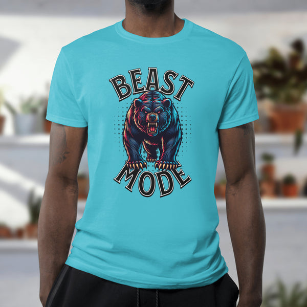 "Fierce Bear with Red Eyes in Beast Mode Text Art"