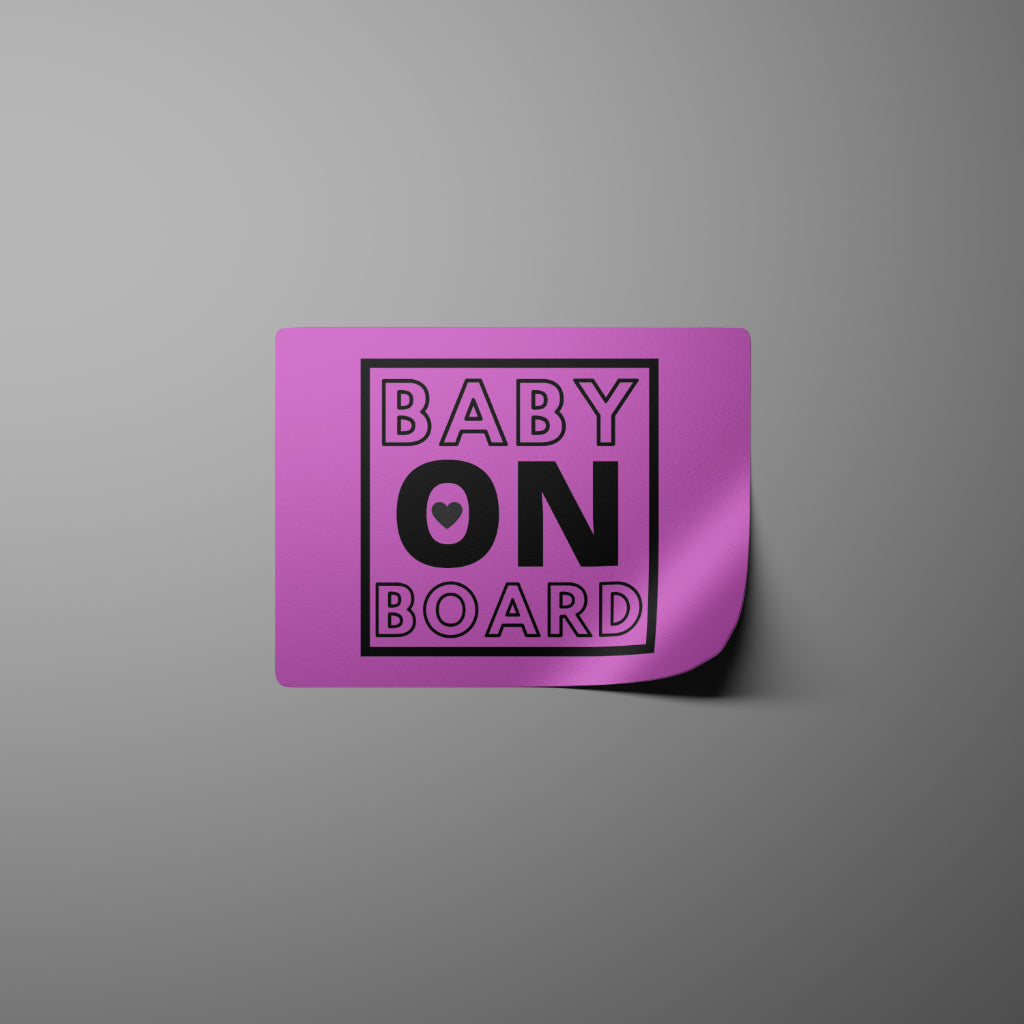 Transparent Background Baby on Board Design