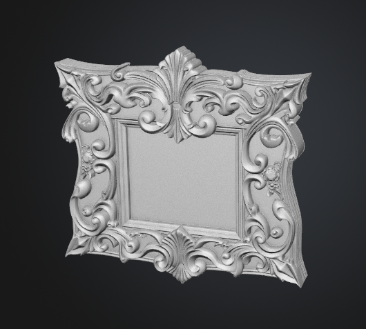 Victorian ornate picture frame STL model