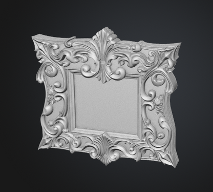 Victorian ornate picture frame STL model